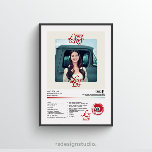 Lana Del Rey LUST FOR LIFE Album Poster