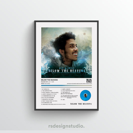 Blu & Exile BELOW THE HEAVENS Album Poster