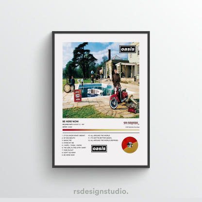 Oasis BE HERE NOW Album Poster