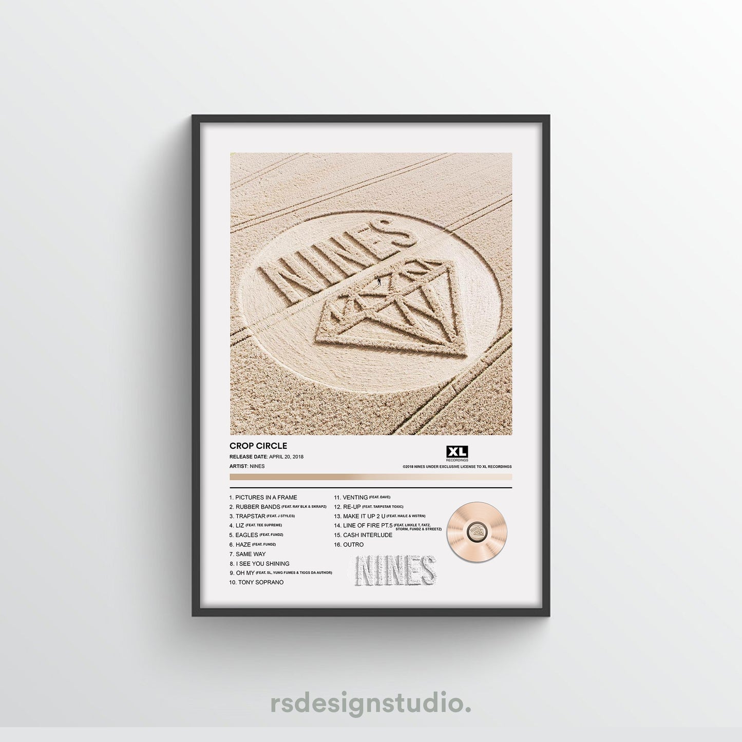 NINES Crop Circle Album Poster