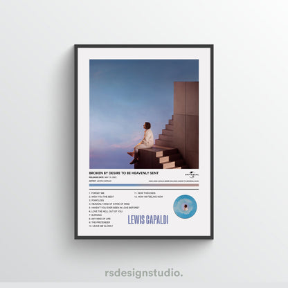 Lewis Capaldi BROKEN BY DESIRE TO BE HEAVENLY SENT Album Poster