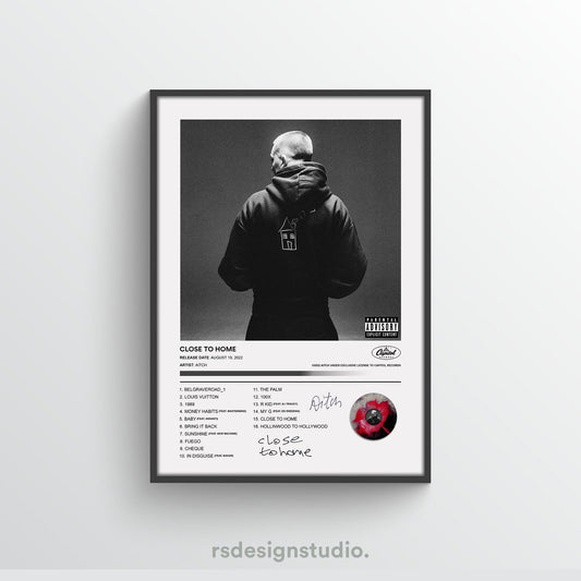 Aitch Close To Home Album Poster - rsdesignstudio