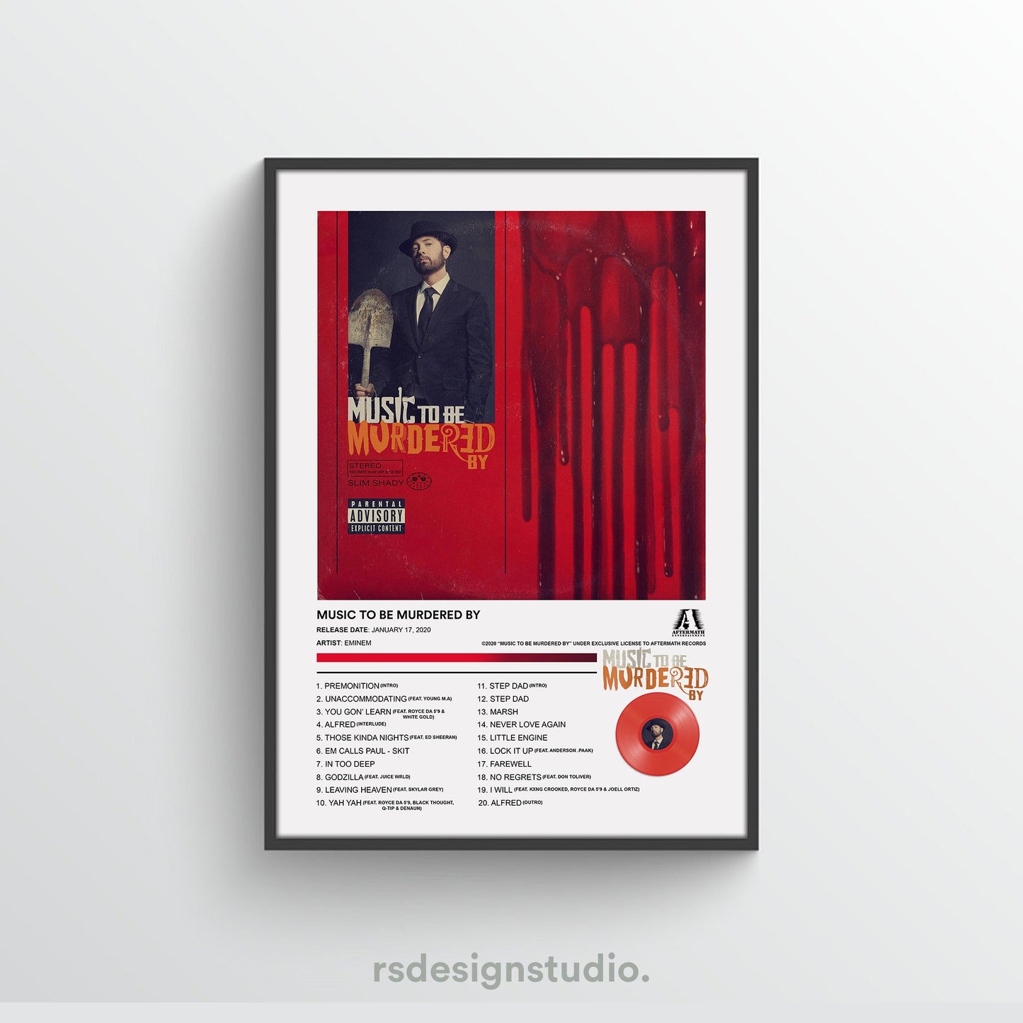 Eminem MUSIC TO BE MURDERED BY Album Poster