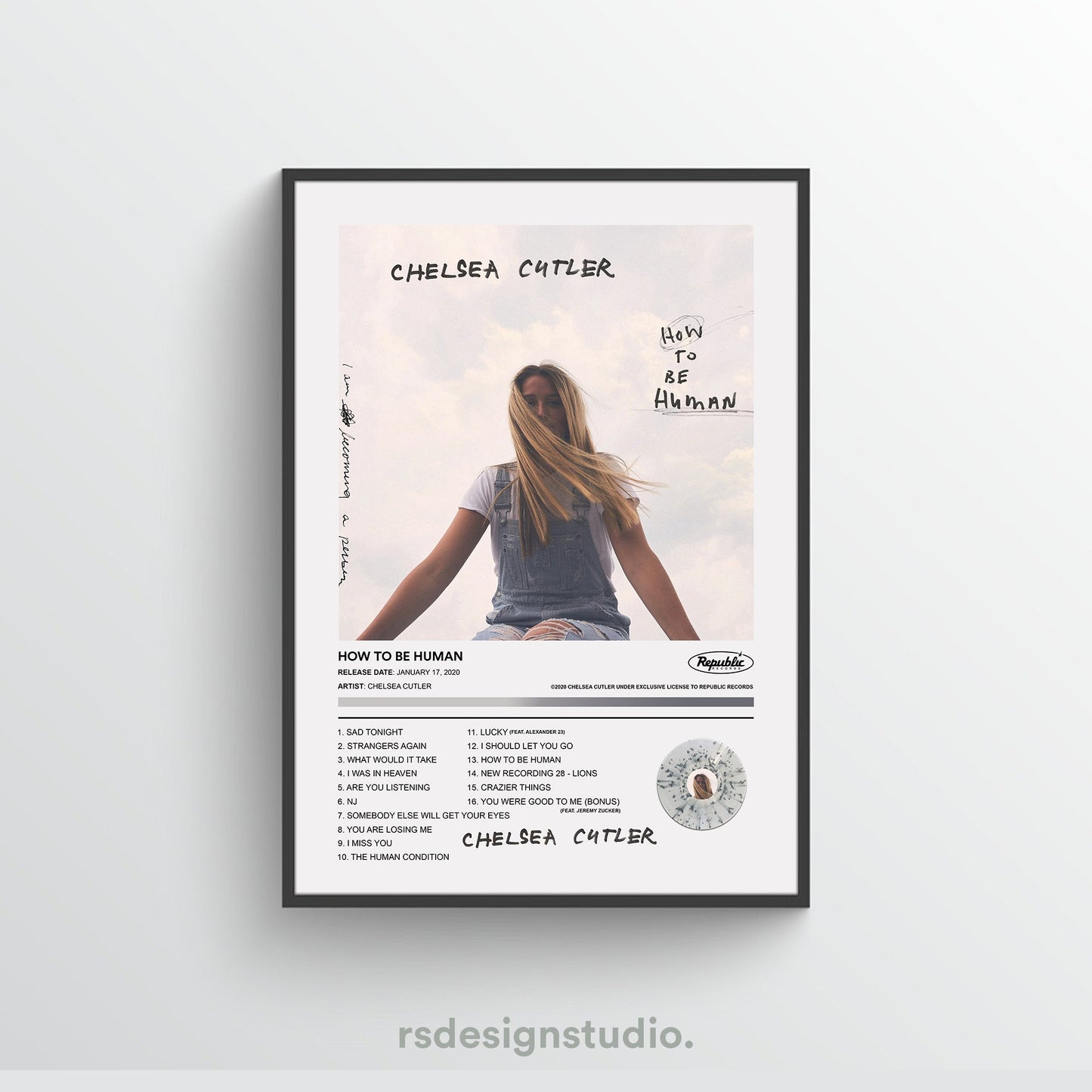 Chelsea Cutler HOW TO BE HUMAN Album Poster