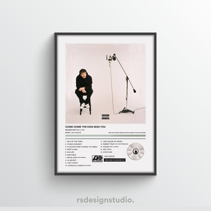 Jack Harlow Come Home The Kids Miss You Album Poster - rsdesignstudio