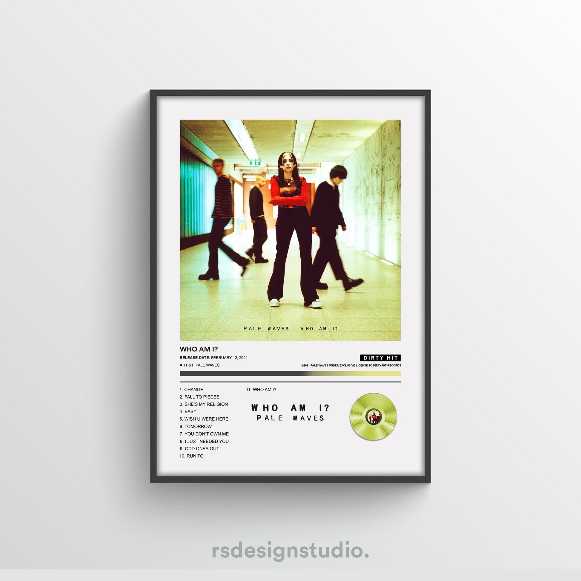 Pale Waves Who Am I? Album Poster - rsdesignstudio