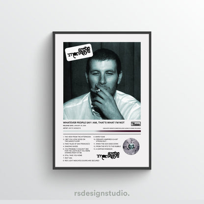 Arctic Monkeys WHATEVER PEOPLE SAY I AM, THAT'S WHAT I'M NOT Album Poster