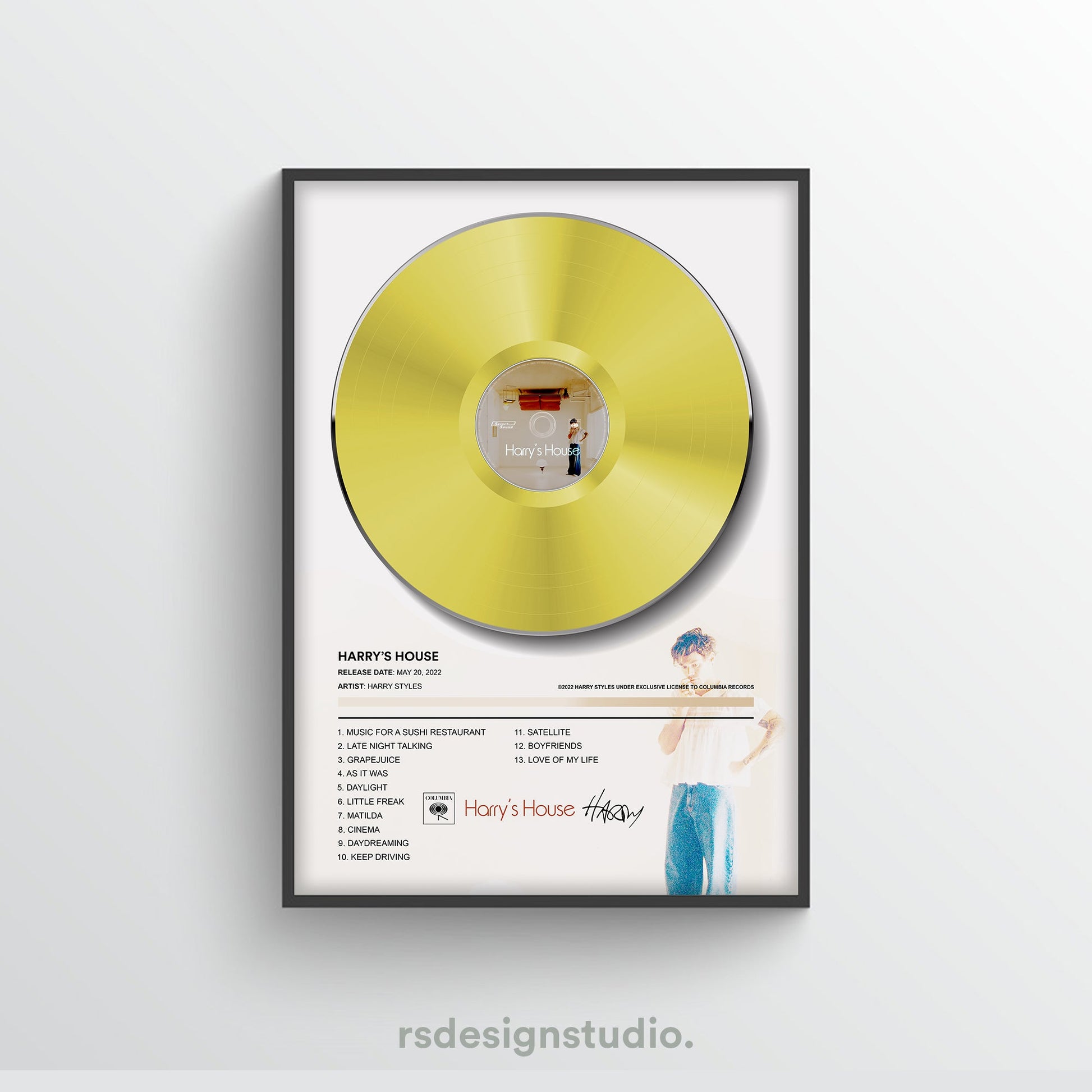 Harry Styles Harry's House Vinyl Poster - rsdesignstudio