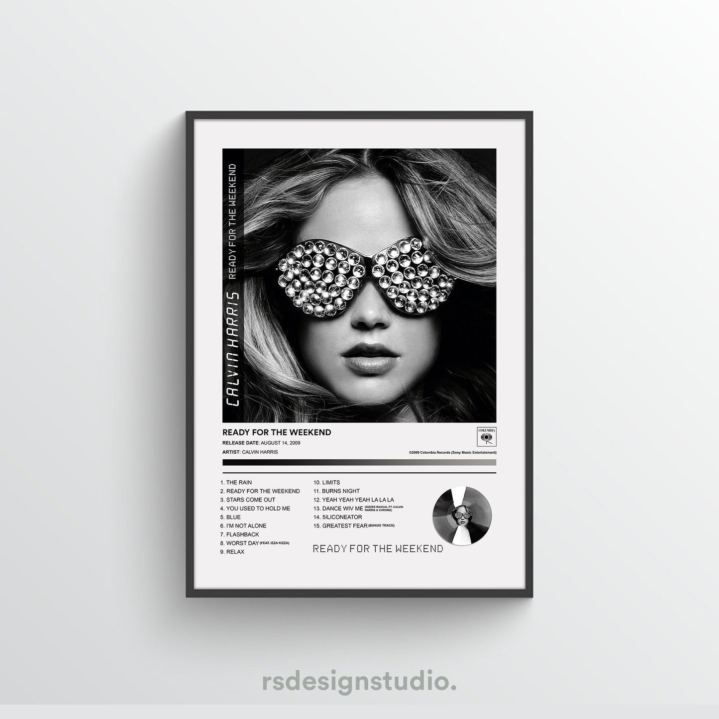 Calvin Harris READY FOR THE WEEKEND Album Poster