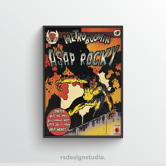 Metro Boomin HEROES & VILLAINS (ASAP Rocky) Poster