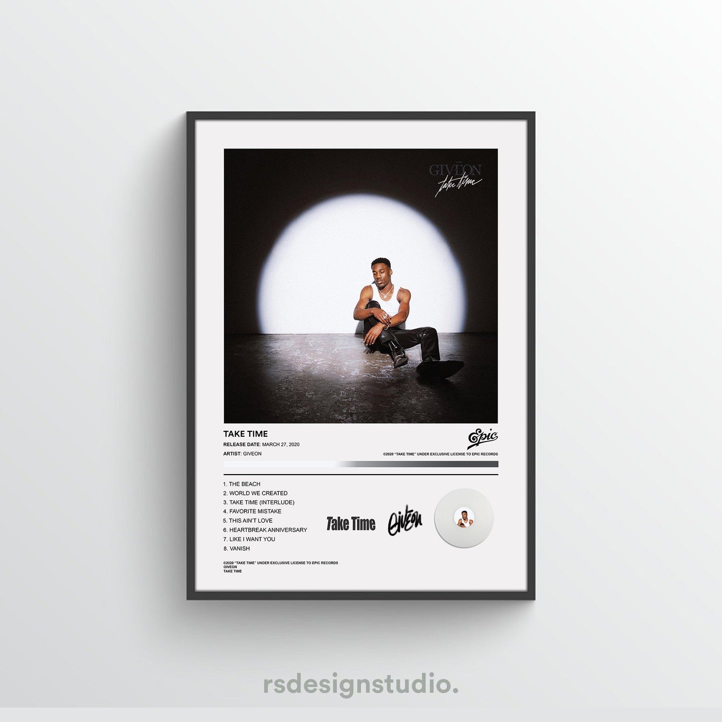 Giveon TAKE TIME Album Poster