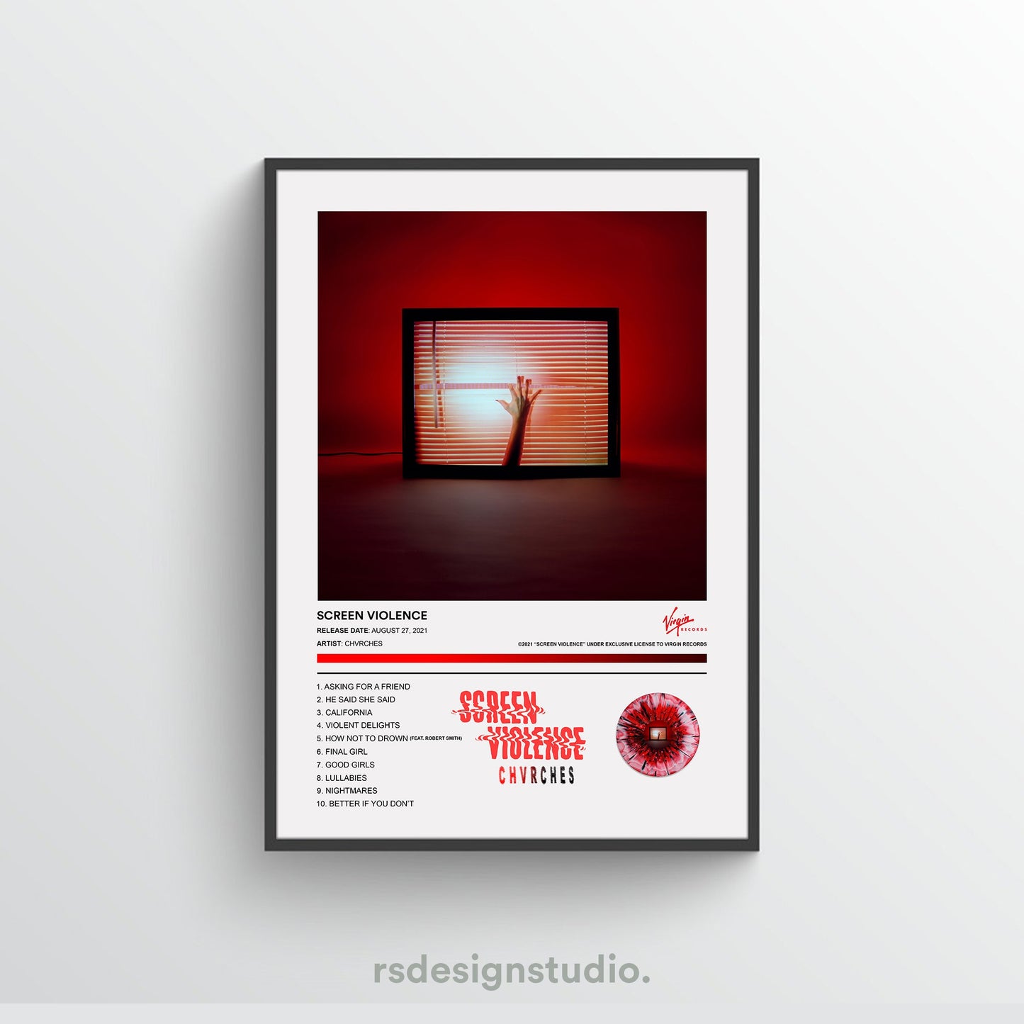 CHVRCHES SCREEN VIOLENCE Album Poster