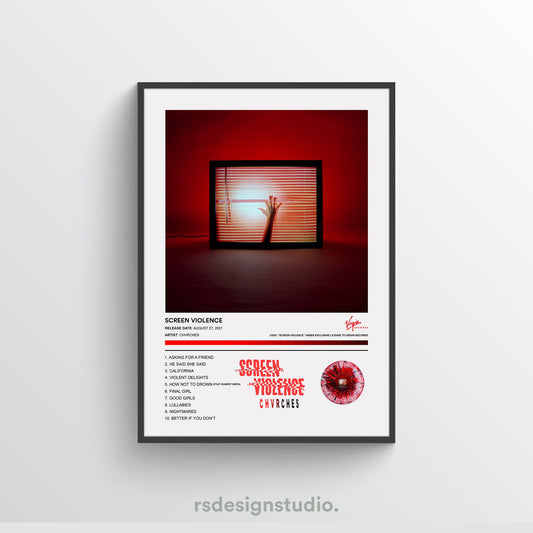 CHVRCHES SCREEN VIOLENCE Album Poster