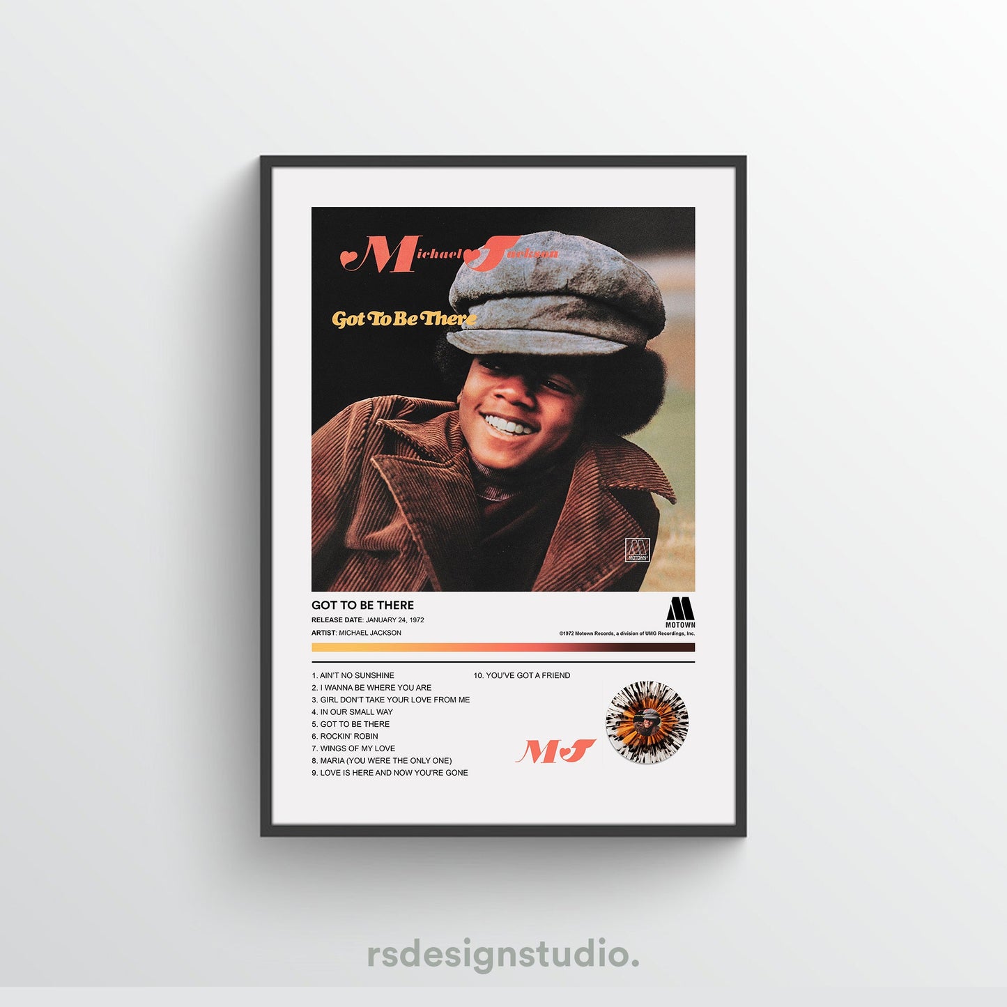 Michael Jackson GOT TO BE THERE Album Poster