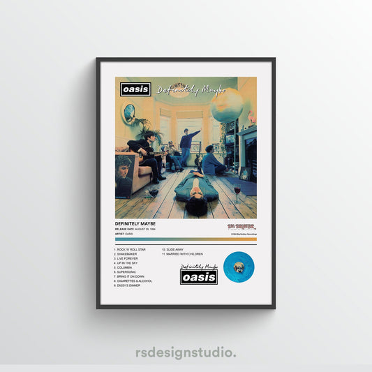 Oasis DEFINITELY MAYBE Album Poster