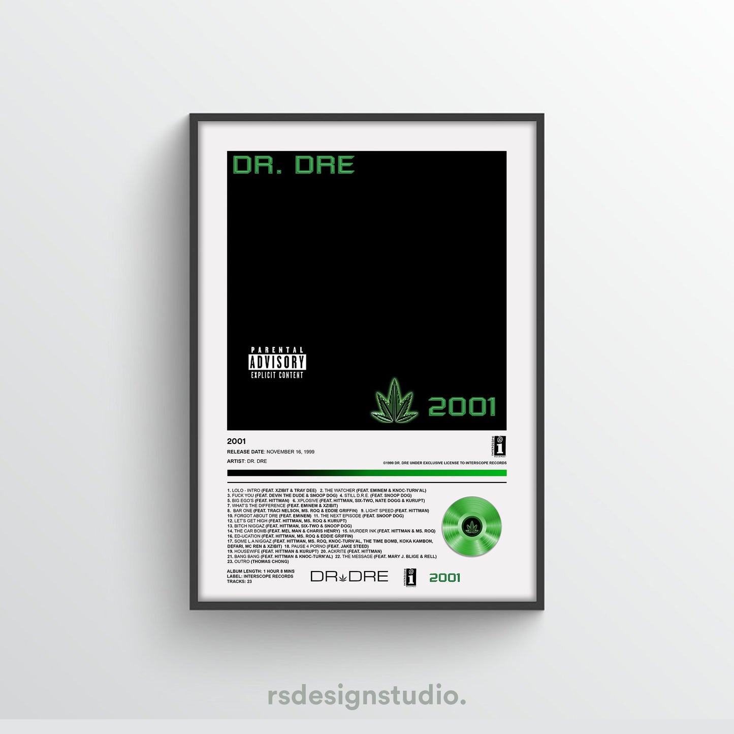 Dr. Dre 2001 Album Poster
