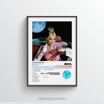 Dua Lipa Future Nostalgia Album Poster - rsdesignstudio
