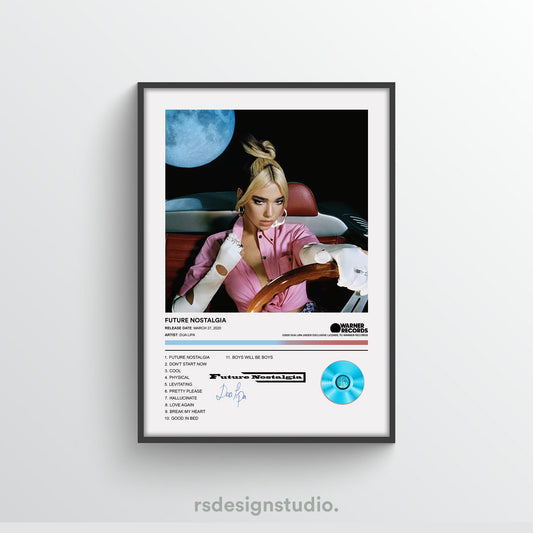 Dua Lipa Future Nostalgia Album Poster - rsdesignstudio