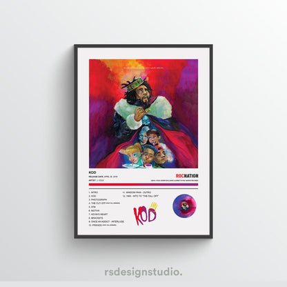 J. Cole KOD Album Poster