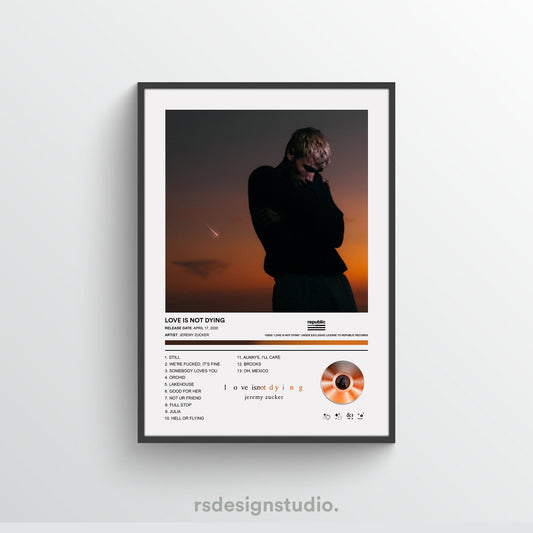 Jeremy Zucker Love Is Not Dying Album Poster