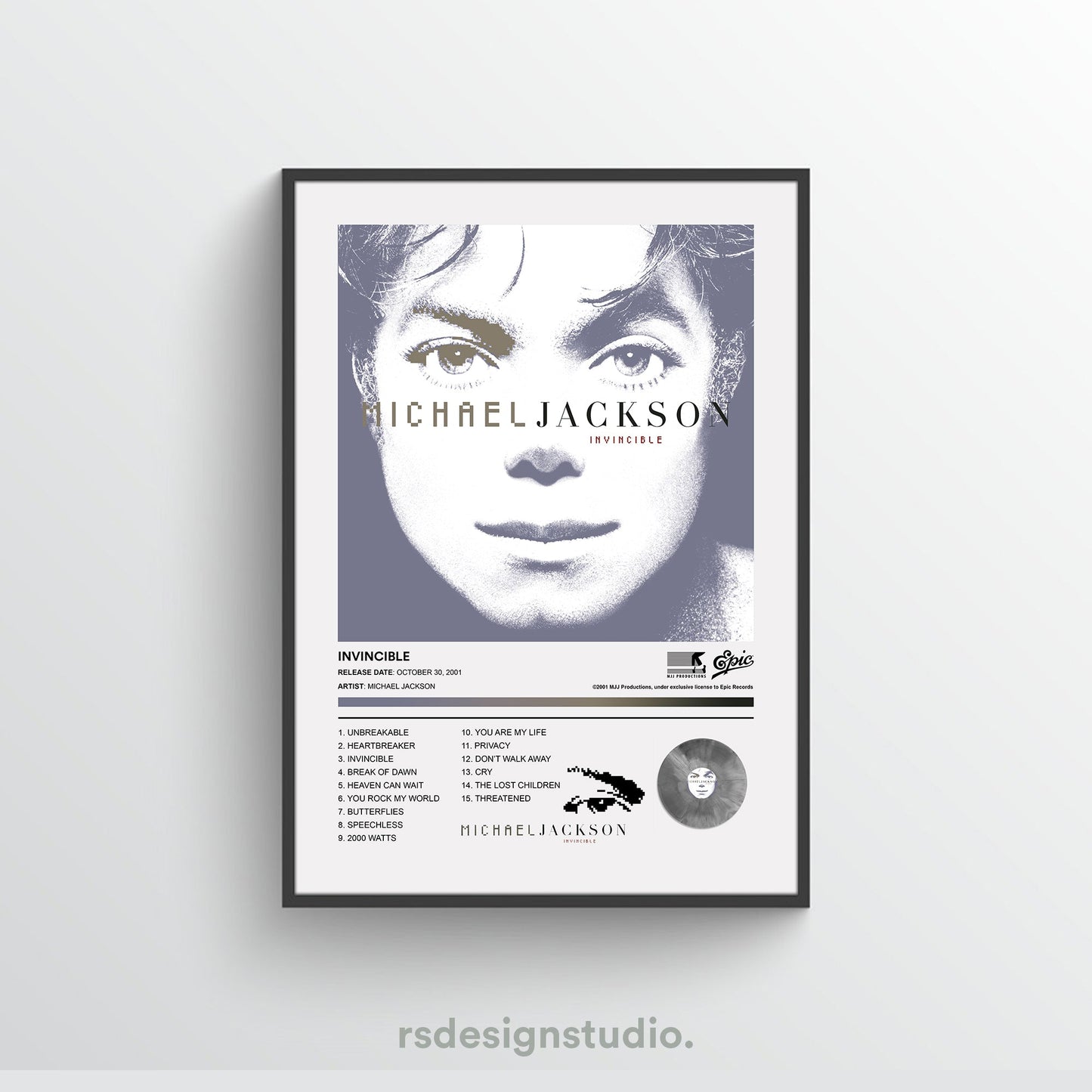 Michael Jackson INVINCIBLE Album Poster