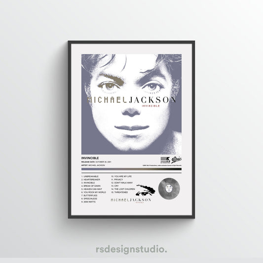 Michael Jackson INVINCIBLE Album Poster