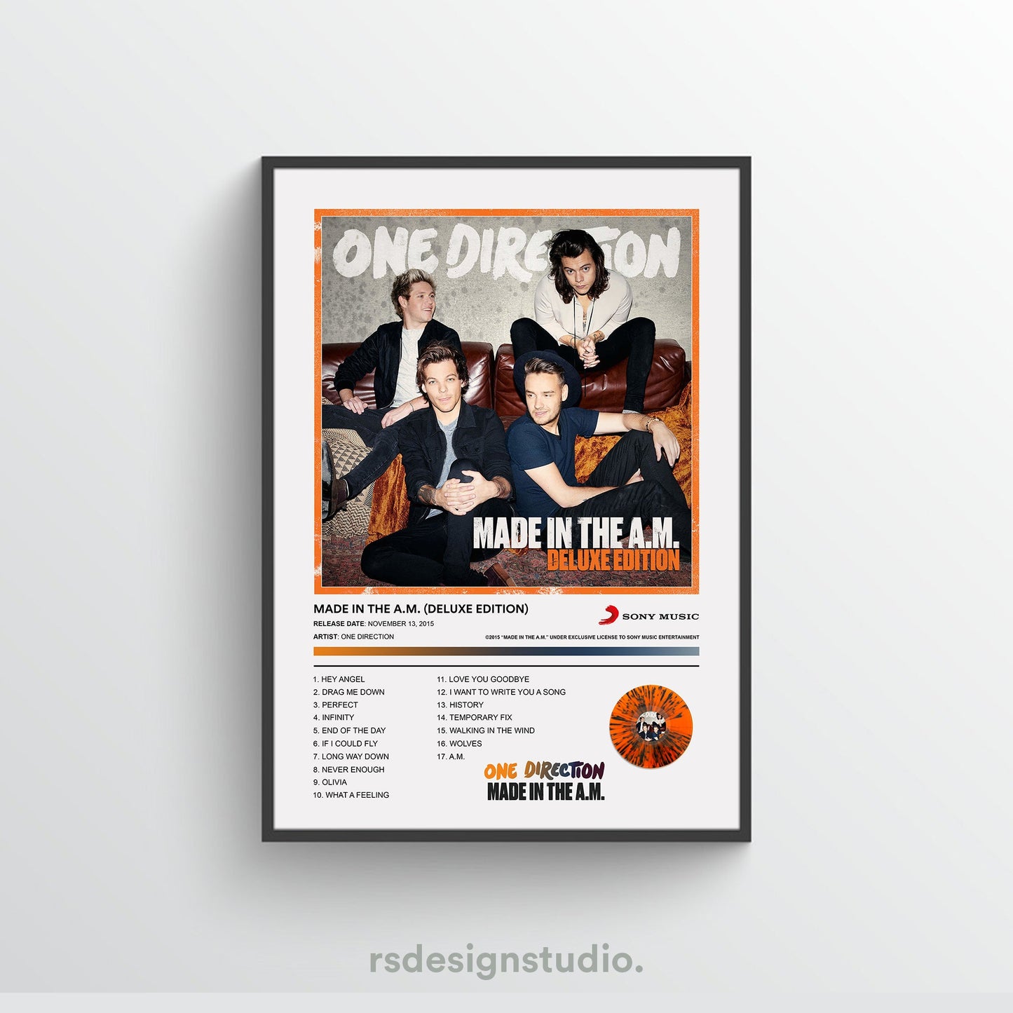 One Direction MADE IN THE A.M. Album Poster