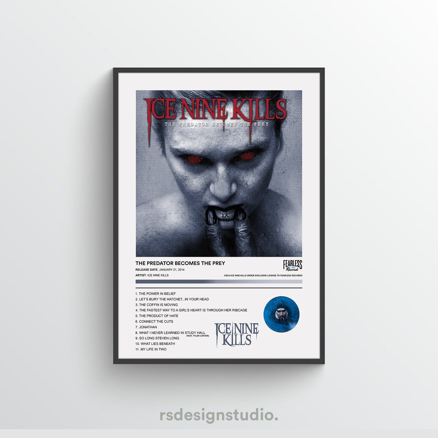 Ice Nine Kills THE PREDATOR BECOMES THE PREY Album Poster