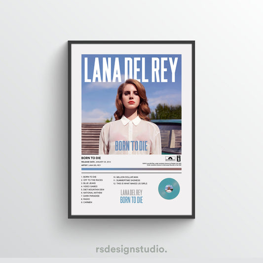 Lana Del Rey BORN TO DIE Album Poster
