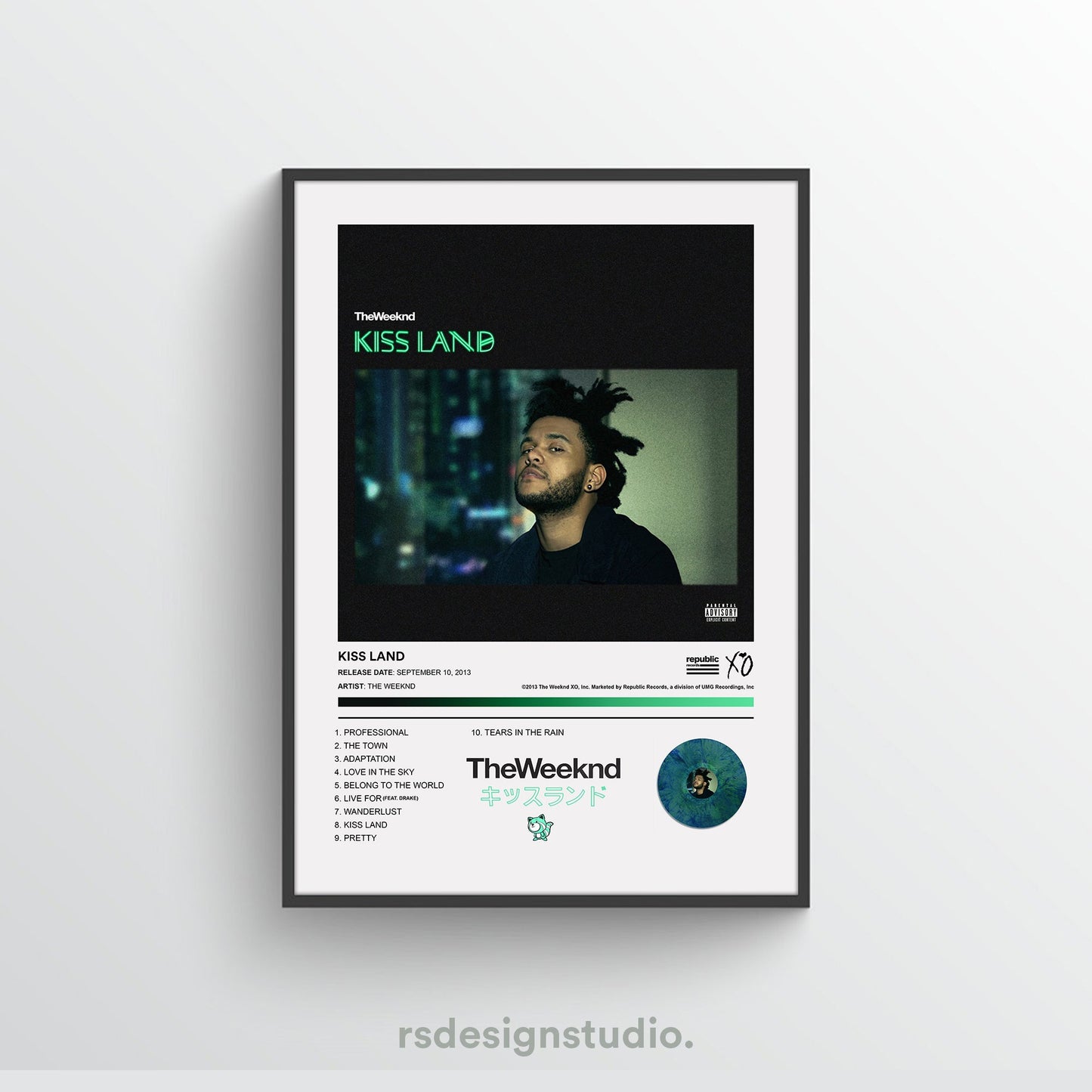 The Weeknd KISS LAND Album Poster