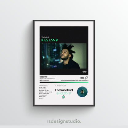 The Weeknd KISS LAND Album Poster