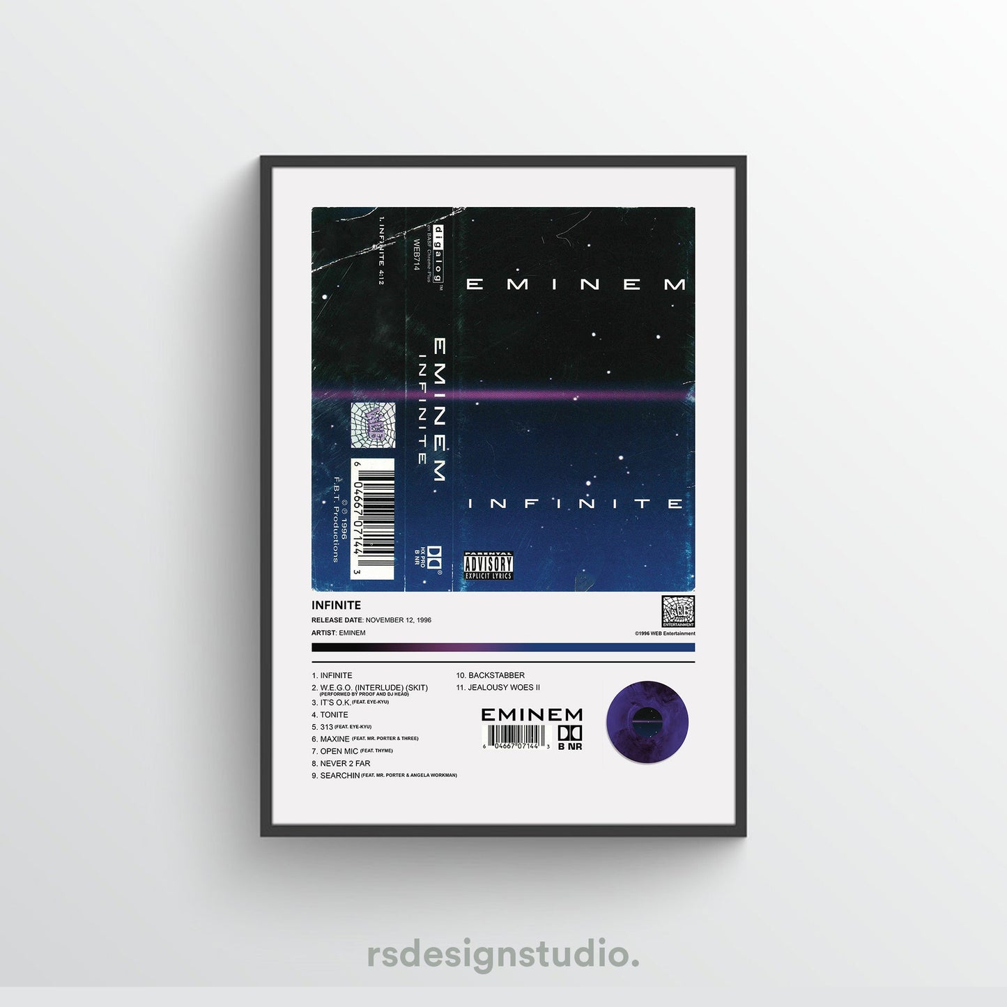 Eminem INFINITE Album Poster