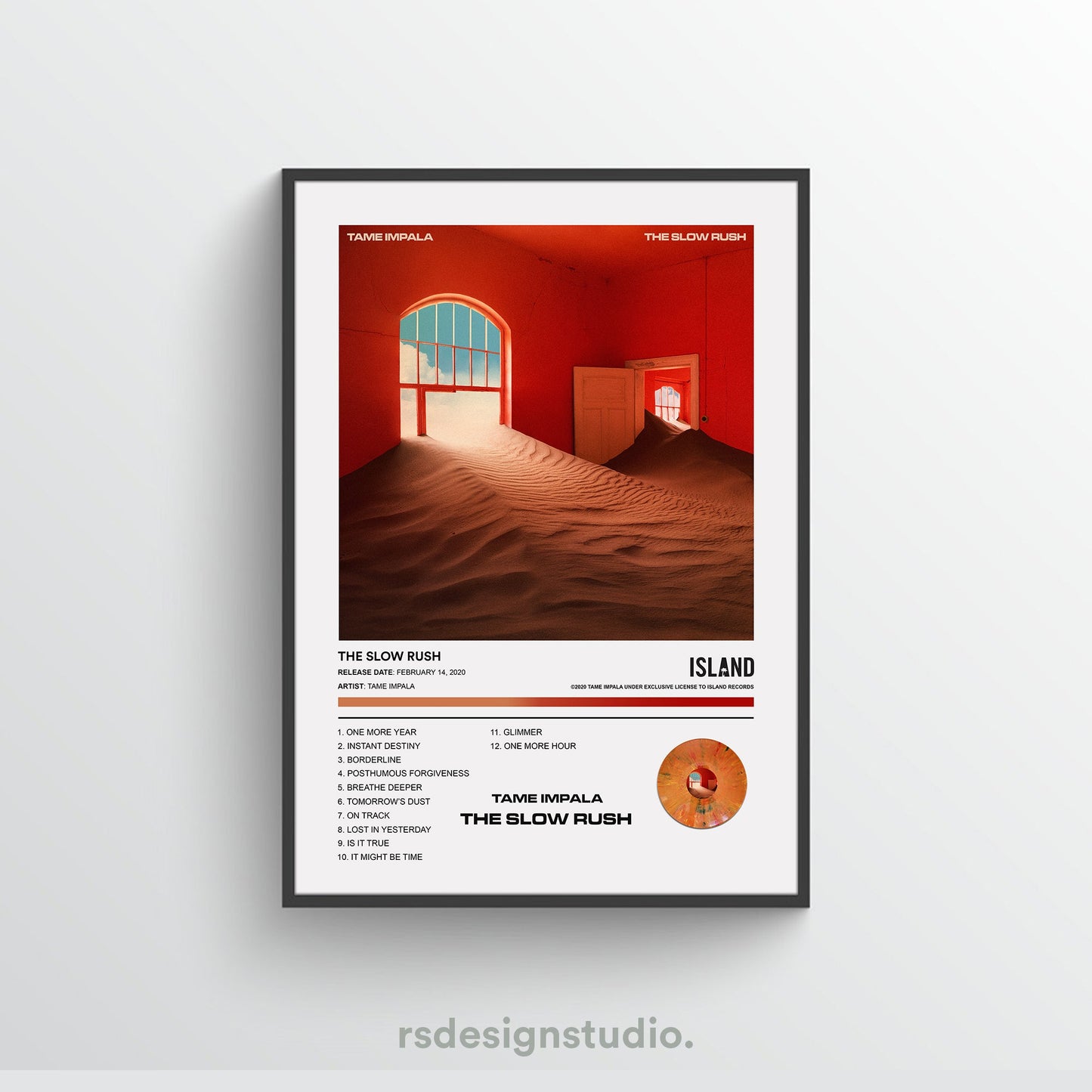 Tame Impala THE SLOW RUSH Album Poster