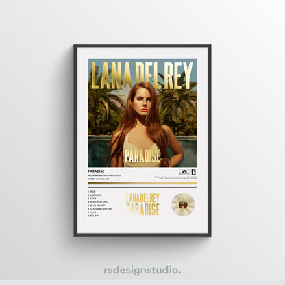 Lana Del Rey PARADISE Album Poster