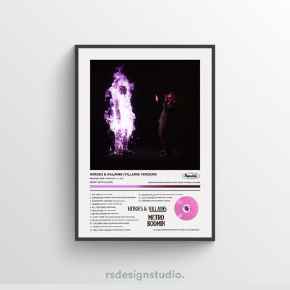 Metro Boomin HEROES & VILLAINS (VILLAINS VERSION) Album Poster