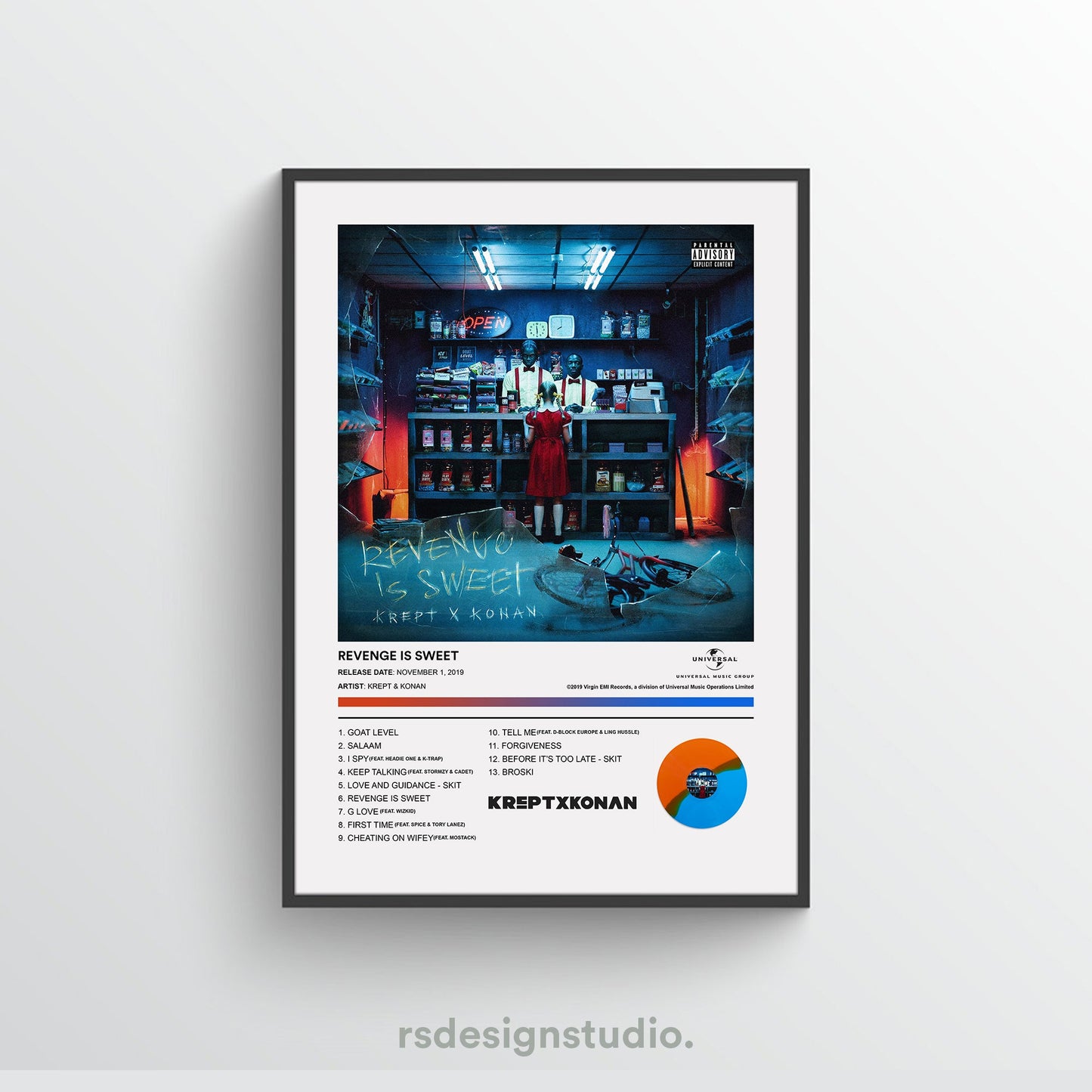 Krept & Konan REVENGE IS SWEET Album Poster