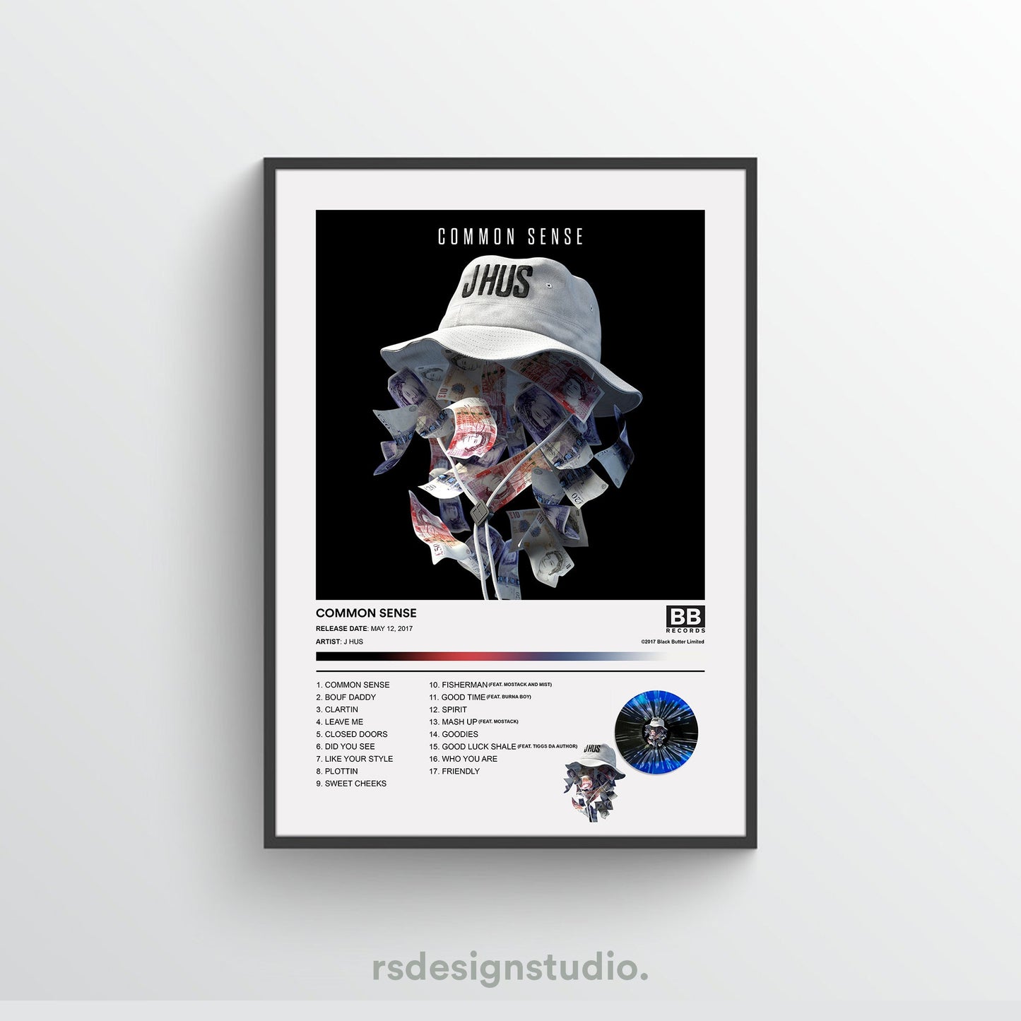 J Hus COMMON SENSE Album Poster