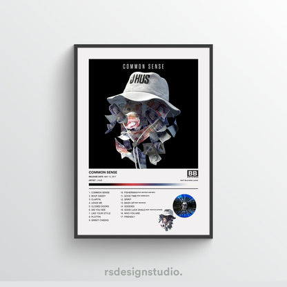 J Hus COMMON SENSE Album Poster