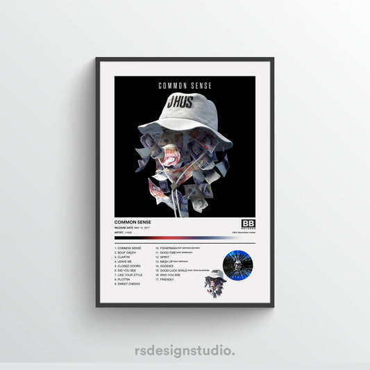 J Hus COMMON SENSE Album Poster