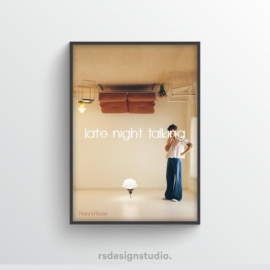 Harry Styles Harry's House Late Night Talking Poster - rsdesignstudio