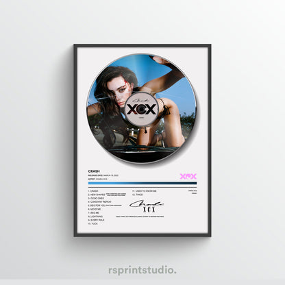 Charli XCX Crash Vinyl Poster - rsdesignstudio