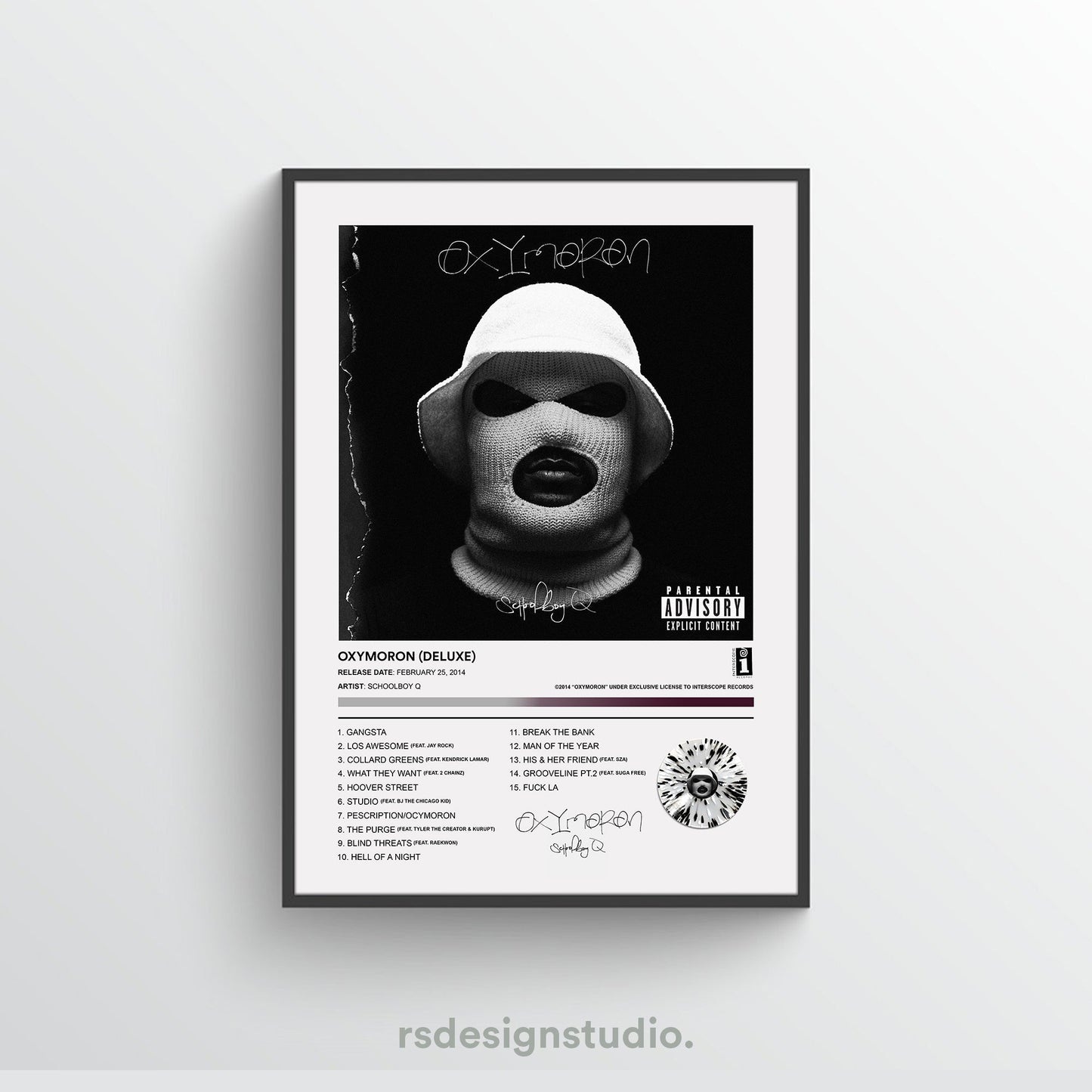 ScHoolboy Q (OXYMORON) Album Poster