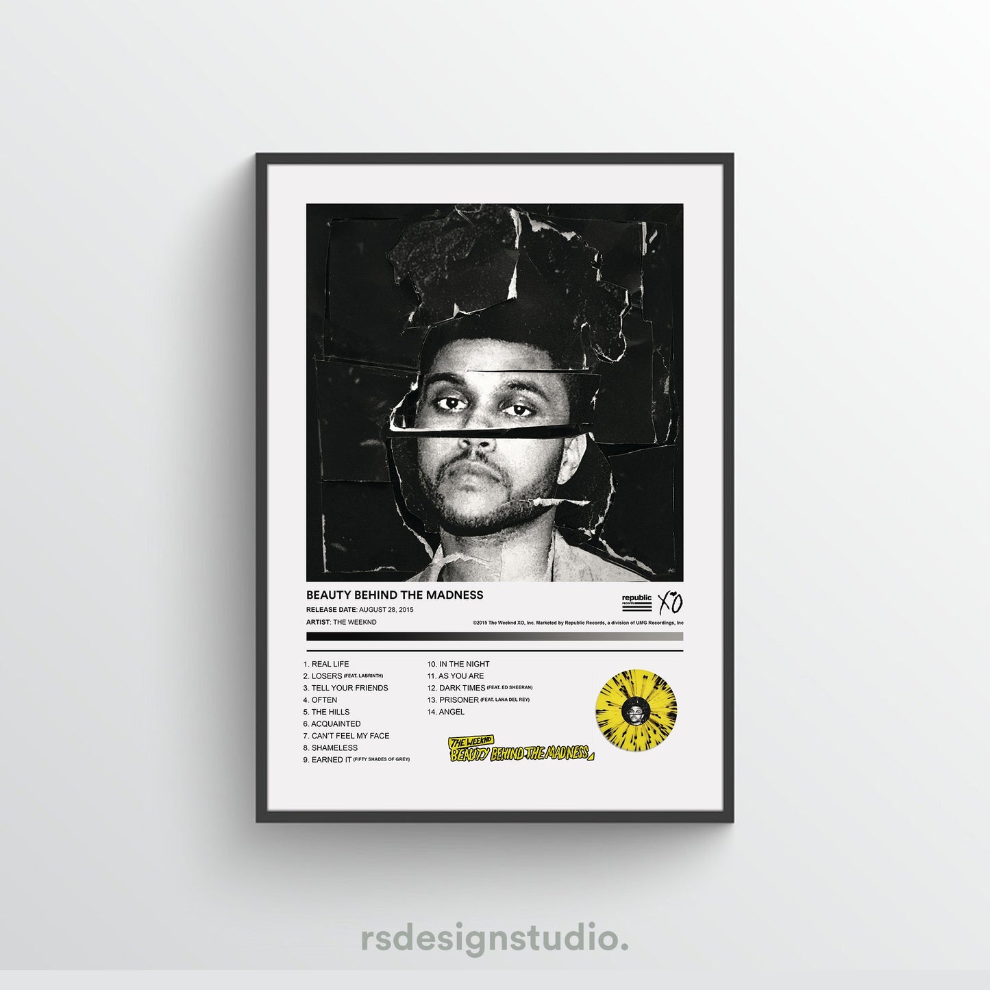 The Weeknd BEAUTY BEHIND THE MADNESS Album Poster