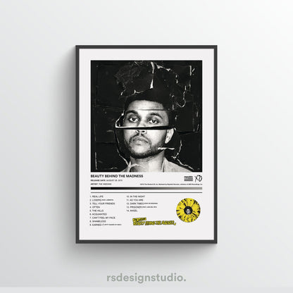 The Weeknd BEAUTY BEHIND THE MADNESS Album Poster