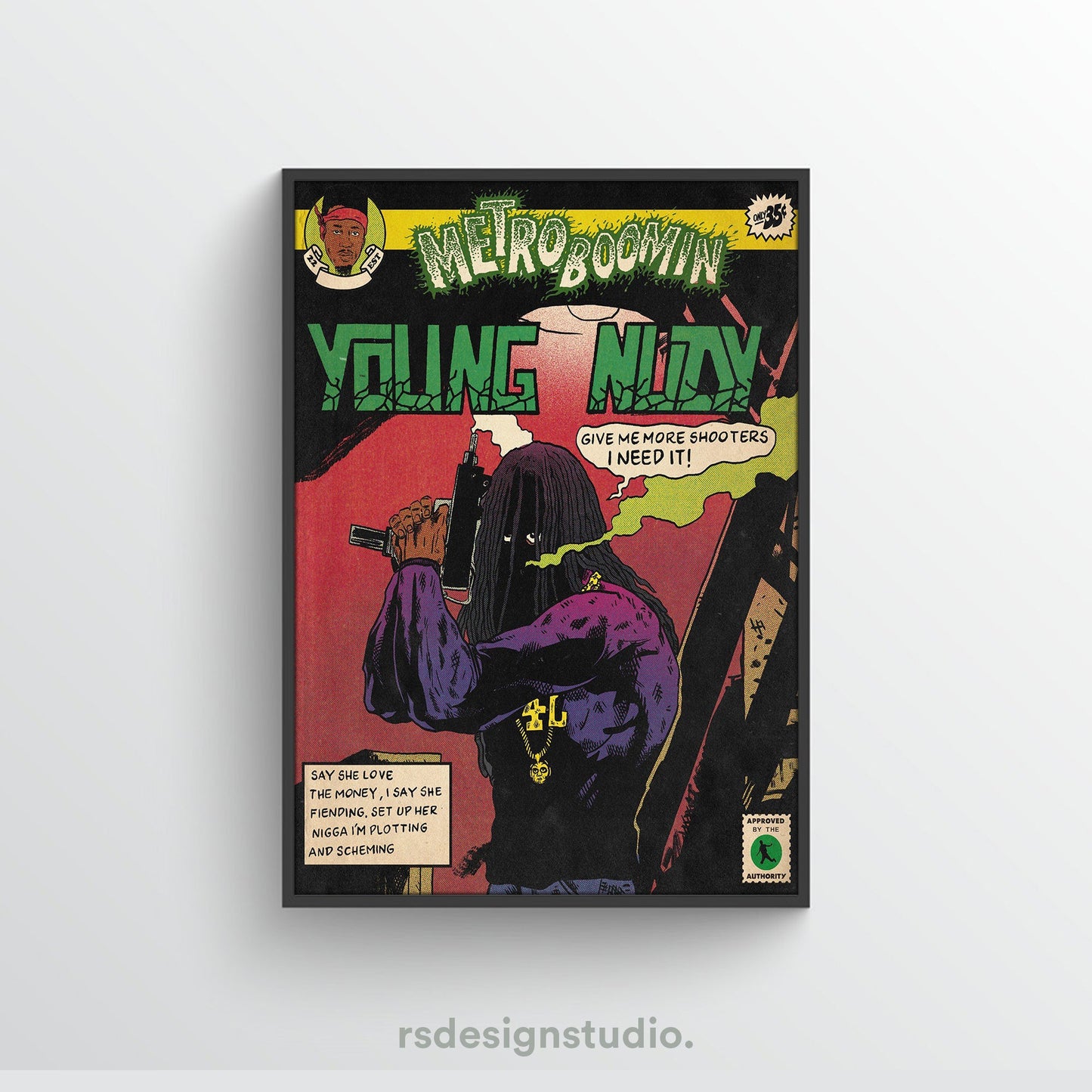 Metro Boomin HEROES & VILLAINS (Young Nudy) Poster