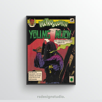 Metro Boomin HEROES & VILLAINS (Young Nudy) Poster