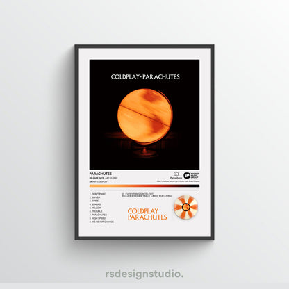 Coldplay PARACHUTES Album Poster