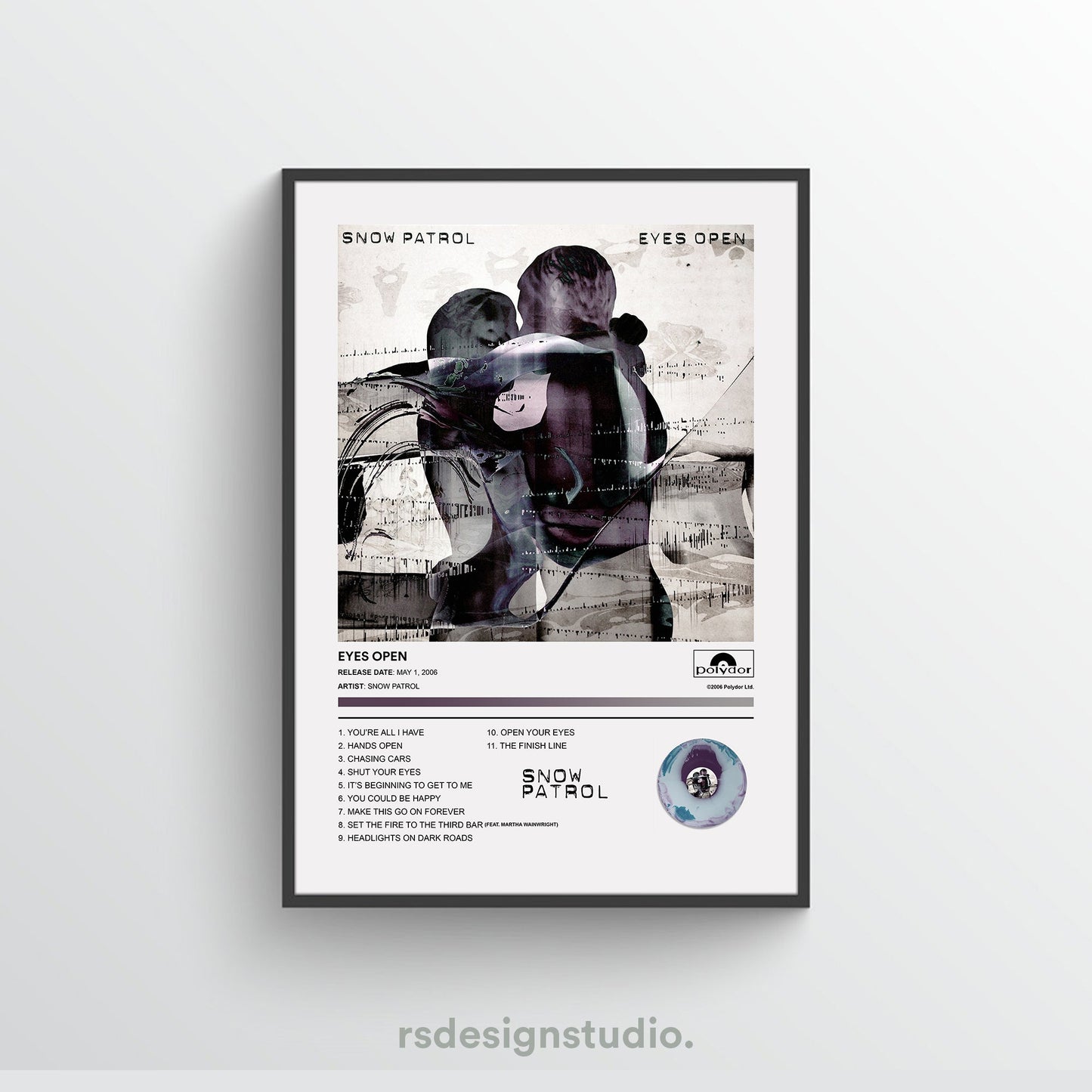 Snow Patrol EYES OPEN Album Poster