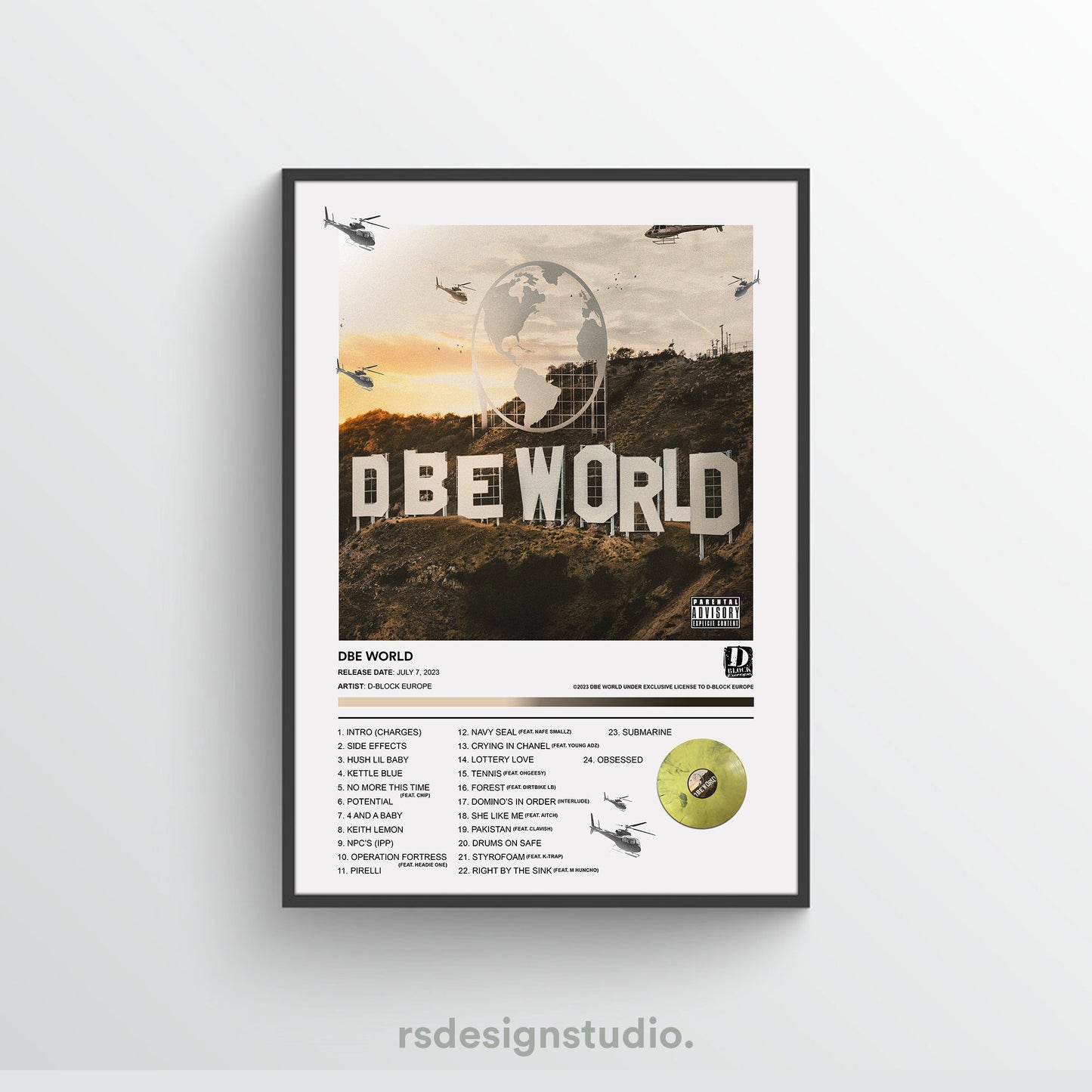 D-Block Europe DBE WORLD Album Poster