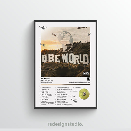 D-Block Europe DBE WORLD Album Poster